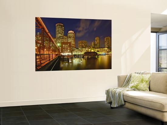 'Boston Skyline at Dusk, Boston, Massachusetts, USA' Prints - Adam ...