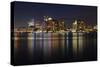 Boston Skyline at Night, Massachusetts, USA-jiawangkun-Stretched Canvas