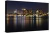 Boston Skyline at Night, Massachusetts, USA-jiawangkun-Stretched Canvas