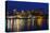 Boston Skyline at Night, Massachusetts, USA-jiawangkun-Stretched Canvas