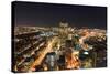 Boston Skyline at Night, Massachusetts, USA-jiawangkun-Stretched Canvas