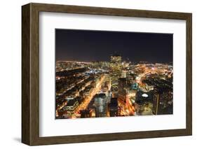 Boston Skyline at Night, Massachusetts, USA-jiawangkun-Framed Photographic Print