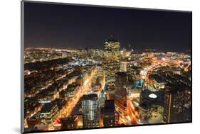 Boston Skyline at Night, Massachusetts, USA-jiawangkun-Mounted Photographic Print