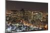 Boston Skyline at Night, Massachusetts, USA-jiawangkun-Mounted Photographic Print