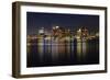 Boston Skyline at Night, Massachusetts, USA-jiawangkun-Framed Photographic Print