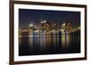 Boston Skyline at Night, Massachusetts, USA-jiawangkun-Framed Photographic Print