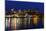 Boston Skyline at Night, Massachusetts, USA-jiawangkun-Mounted Photographic Print