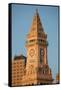 Boston Skyline at Sunrise Features Commerce House Tower, Boston, Ma.-Joseph Sohm-Framed Stretched Canvas