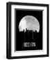 Boston Skyline Black-null-Framed Art Print