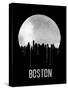 Boston Skyline Black-null-Stretched Canvas