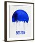 Boston Skyline Blue-null-Framed Art Print