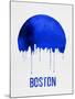 Boston Skyline Blue-null-Mounted Art Print