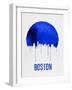 Boston Skyline Blue-null-Framed Art Print