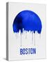 Boston Skyline Blue-null-Stretched Canvas