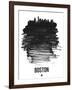 Boston Skyline Brush Stroke - Black-NaxArt-Framed Art Print