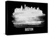 Boston Skyline Brush Stroke - White-NaxArt-Stretched Canvas