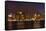 Boston Skyline by Night from East Boston, Massachusetts-Samuel Borges-Framed Stretched Canvas