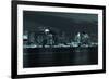 Boston Skyline by Night from East Boston, Massachusetts-Samuel Borges-Framed Photographic Print