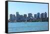 Boston Skyline from East Boston, Massachusetts-Samuel Borges-Framed Stretched Canvas