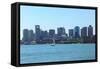 Boston Skyline from East Boston, Massachusetts-Samuel Borges-Framed Stretched Canvas