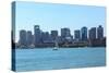 Boston Skyline from East Boston, Massachusetts-Samuel Borges-Stretched Canvas