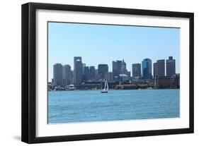 Boston Skyline from East Boston, Massachusetts-Samuel Borges-Framed Photographic Print