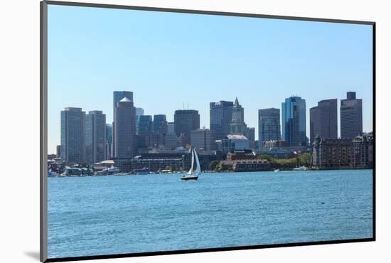 Boston Skyline from East Boston, Massachusetts-Samuel Borges-Mounted Photographic Print