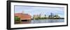 Boston Skyline Panorama over Charles River with Boat and Urban Architecture.-Songquan Deng-Framed Photographic Print