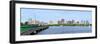 Boston Skyline Panorama over Charles River with Boat, Bridge and Urban Architecture.-Songquan Deng-Framed Photographic Print