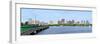 Boston Skyline Panorama over Charles River with Boat, Bridge and Urban Architecture.-Songquan Deng-Framed Photographic Print