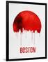 Boston Skyline Red-null-Framed Art Print