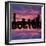 Boston Skyline Reflected with Text on Sunset Illustration-fintastique-Framed Photographic Print