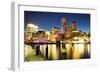 Boston Skyline with Financial District and Boston Harbor-Roman Slavik-Framed Photographic Print