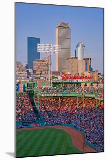 Boston Skyline with view of Historic Fenway Park, Boston Red Sox, Boston, Ma., USA, May 20, 2010...-null-Mounted Photographic Print