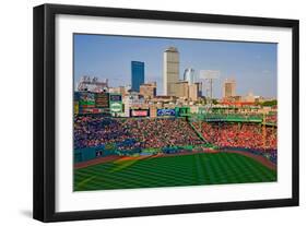 Boston Skyline with view of Historic Fenway Park, Boston Red Sox, Boston, Ma., USA, May 20, 2010...-null-Framed Photographic Print