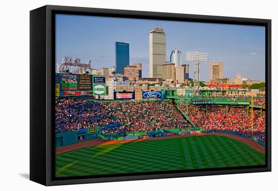 Boston Skyline with view of Historic Fenway Park, Boston Red Sox, Boston, Ma., USA, May 20, 2010...-null-Framed Stretched Canvas