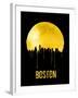 Boston Skyline Yellow-null-Framed Art Print