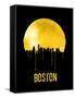 Boston Skyline Yellow-null-Framed Stretched Canvas