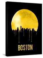 Boston Skyline Yellow-null-Stretched Canvas