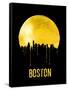 Boston Skyline Yellow-null-Framed Stretched Canvas