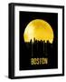 Boston Skyline Yellow-null-Framed Art Print