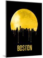 Boston Skyline Yellow-null-Mounted Art Print