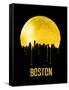 Boston Skyline Yellow-null-Framed Stretched Canvas