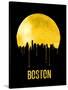 Boston Skyline Yellow-null-Stretched Canvas