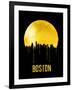 Boston Skyline Yellow-null-Framed Art Print