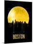 Boston Skyline Yellow-null-Mounted Art Print