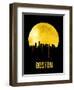 Boston Skyline Yellow-null-Framed Art Print