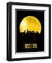 Boston Skyline Yellow-null-Framed Art Print