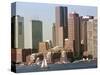 Boston Skyline-Michael Dwyer-Stretched Canvas