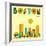 Boston Skyline-Jazzberry Blue-Framed Art Print